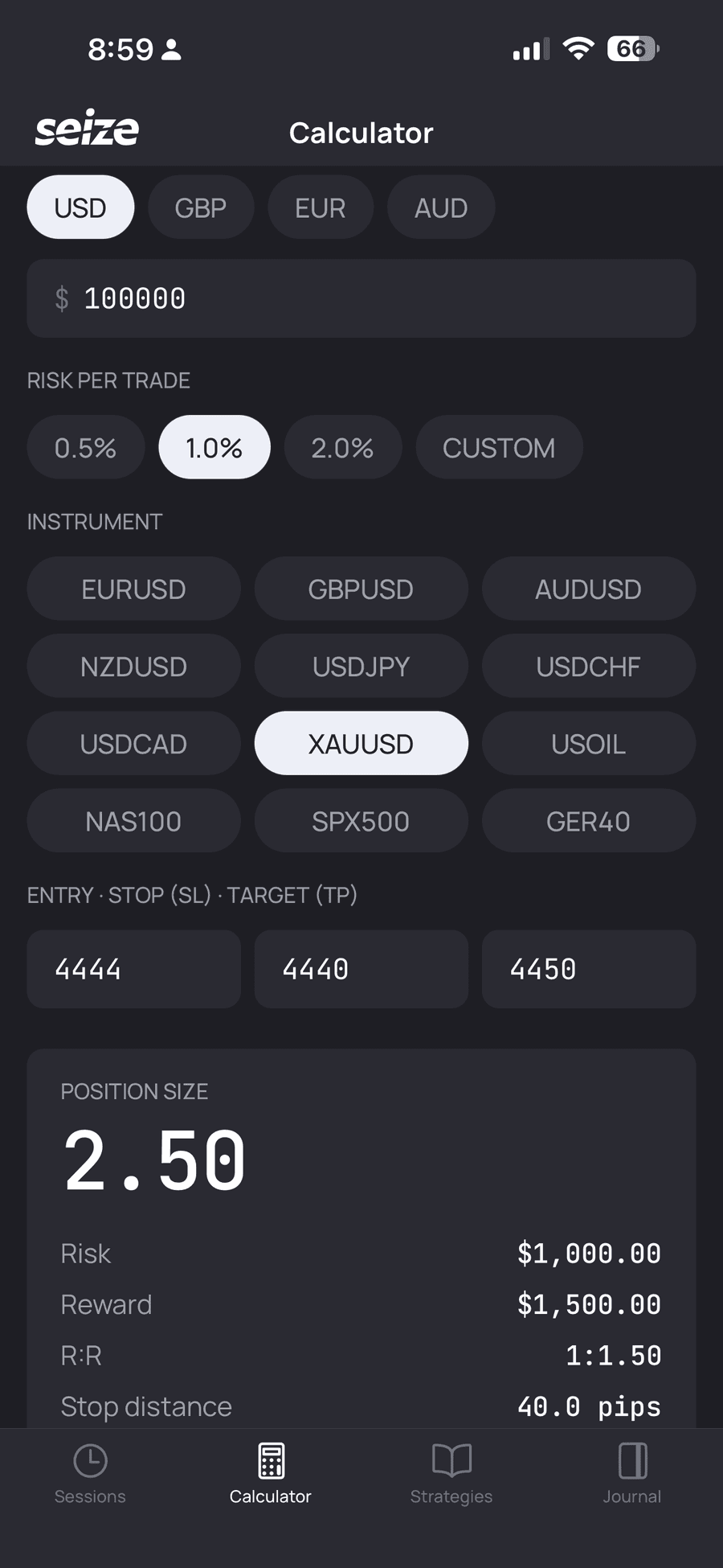 seize app — Size before you click.